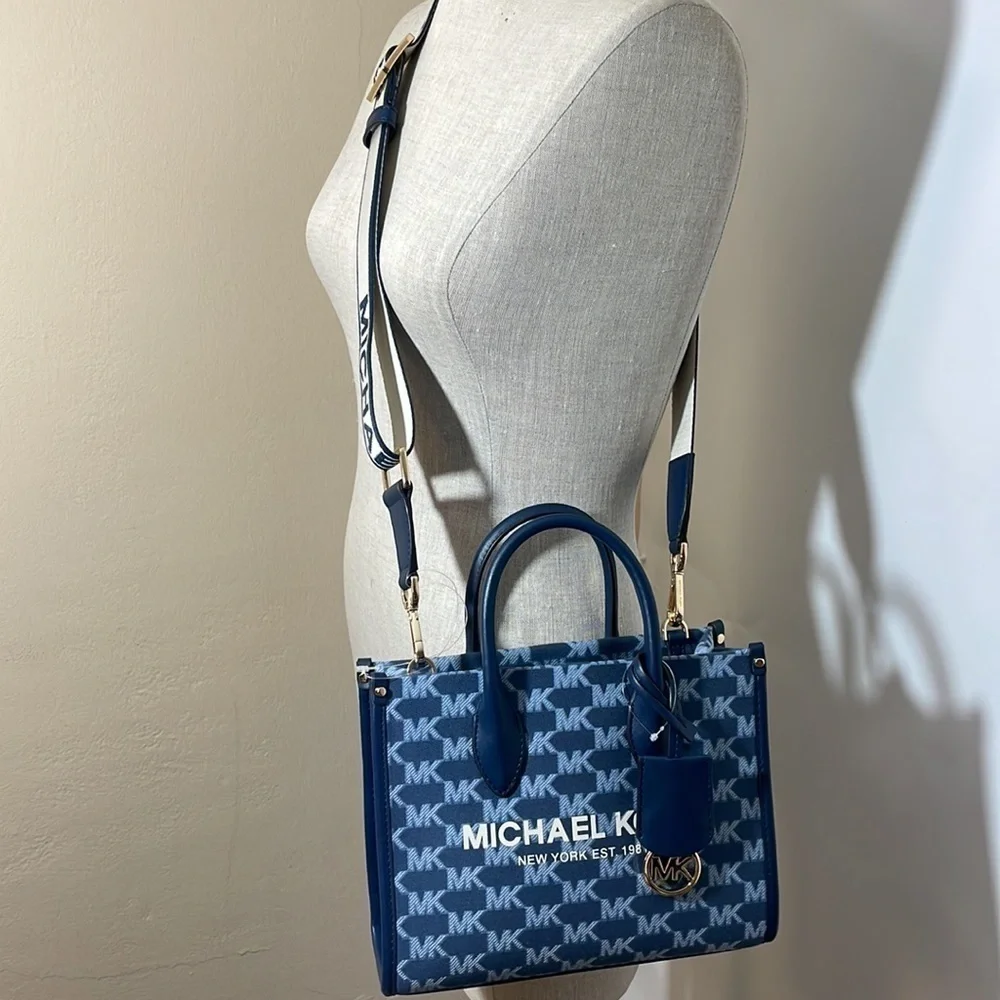 MICHAEL KORS 💙 Small Logo Jacquard Crossbody Bag tote
